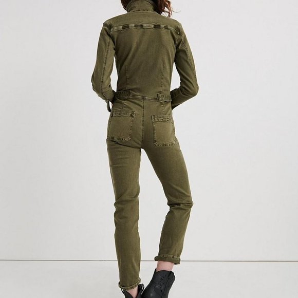 NWT Lucky Brand Aviator Jumpsuit Ivy Green - Picture 3 of 6